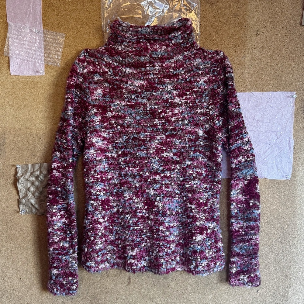 Elegant Maroon Turtleneck Sweater for Women